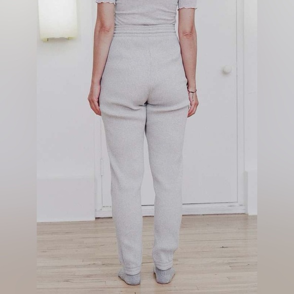 Baserange Rib Sweaptants in Grey Melange - Picture 7 of 13